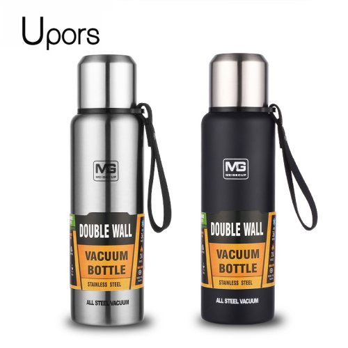 Bild von Edelstahl-Thermoskanne mit hoher Kapazität – Tragbare Isolierflasche mit Seil, 500 ml, 700 ml, 1000 ml, 1500 ml – Ideal für Outdoor, Büro und unterwegs