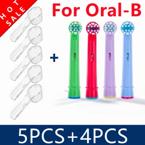 Afbeelding van Kids Tandenborstels - 4x Vervangende Opzetborstels voor Oral-B Elektrische Tandenborstel