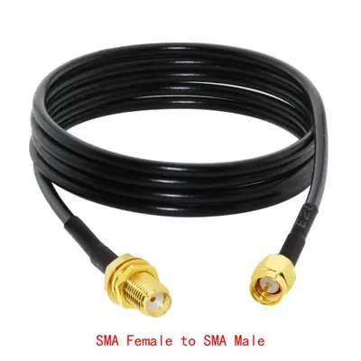 Image de Adaptateur Antenne WiFi SMA Angle Droit RG174 - 10 à 100 cm