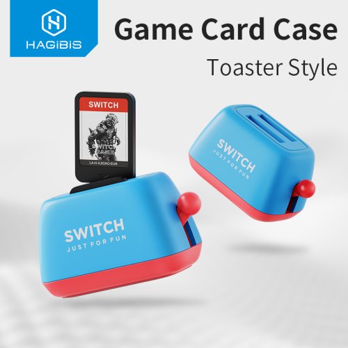 Imagen de Hagibis Switch-funda para tarjetas de juego para Nintendo Switch Lite/OLED, soporte de almacenamiento para tostadora, funda protectora creativa portátil bonita