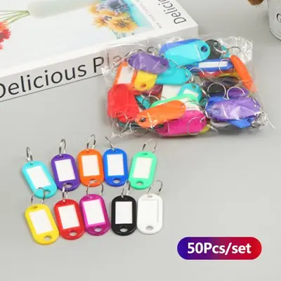 Image de Étiquettes de Bagage Colorées - 50 Pièces