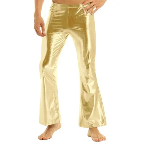 Image de Pantalon Disco Évasé Métallique - Style Années 70