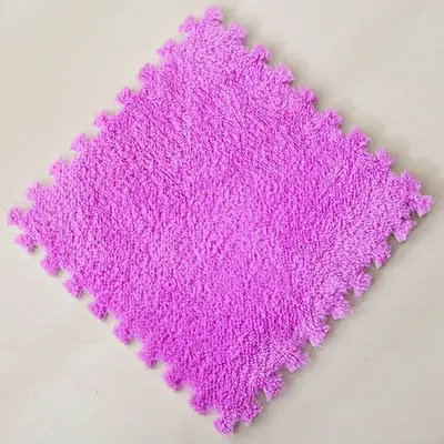 Image de Tapis Puzzle Peluche Douce 30x30 cm - Jeu & Déco Bébé