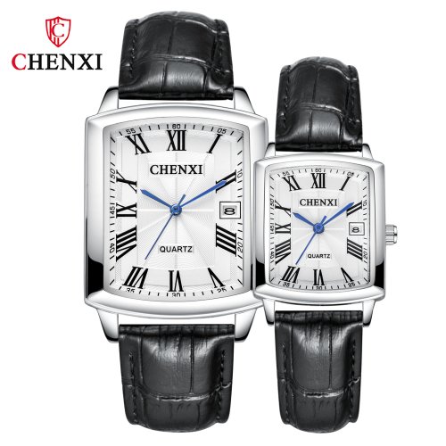 Image de Montre de Couple en Cuir - Style Élégant & Simple