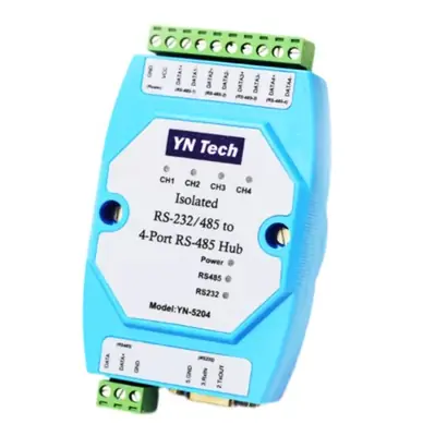 Image de Répéteur RS232/RS485 4 Ports - Isolé & Résistant aux Intempéries