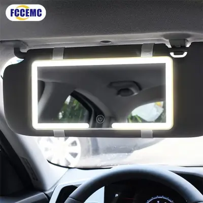 Image de Miroir de Maquillage HD pour Voiture - Écran Tactile & Réglage Lumineux
