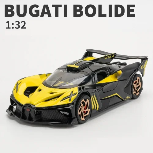 Bild von 1/32 Bugatti Bolide Legierung Sport Auto Modell Spielzeug Simulation Diecasts Metall Fahrzeug Mit Sound Licht Zurückziehen Dekoration Junge Geschenke