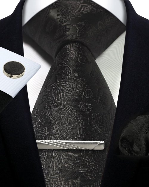 Bild von Elegantes Herren-Krawatten-Set mit Paisley-Muster