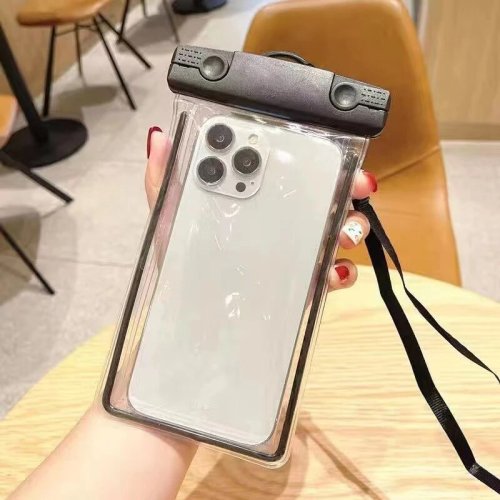 Imagen de Funda de Teléfono Impermeable para Natación y Buceo con Cierre Sellado, Diseño Universal con Cordón Cruzado y Pantalla Táctil Funcional