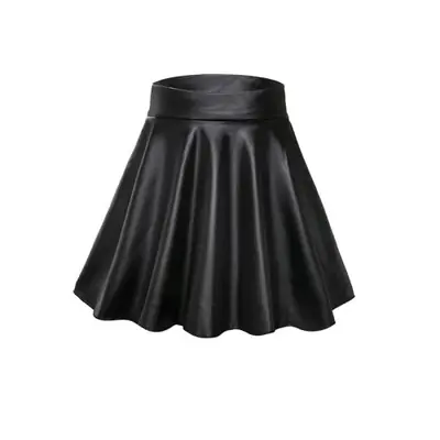 Image de Jupe Faux Cuir Taille Haute - Style Trapèze & Mini Sexy