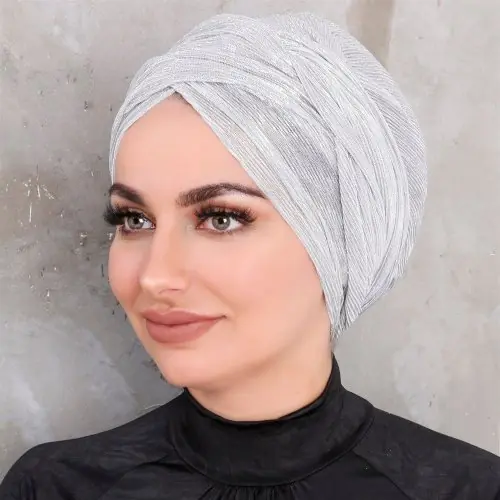 Image de Hijab Intérieur Pailleté - Turban Ventilé Instantané