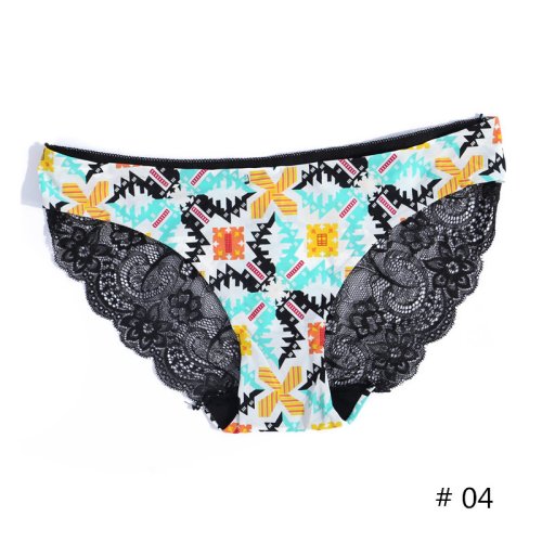 Imagen de Bragas de encaje para mujer, ropa interior Sexy para mujer, bragas sin costuras para mujer, lencería de tiro bajo, bragas sólidas para niñas, Tangas deslizantes para mujer