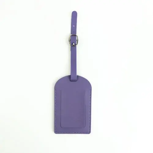 Image de Étiquette de Bagage Ultra Mince en Cuir PU Personnalisable