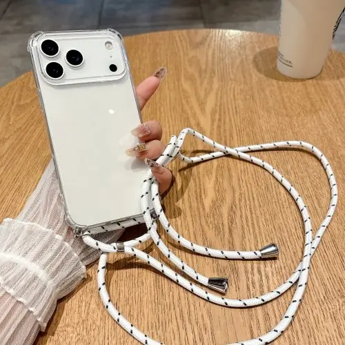 Image de Coque Transparente avec Lanière - Protection Anti-Choc pour iPhone