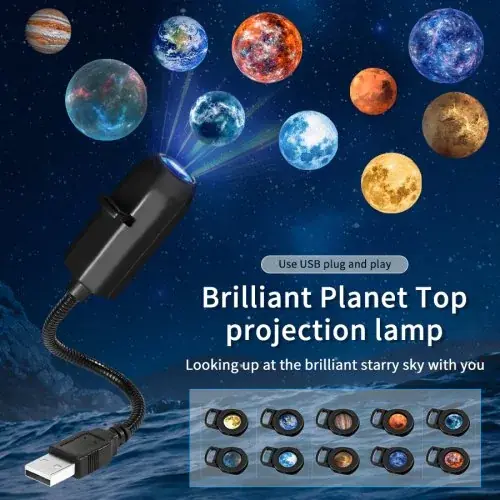Image de Lampe de Projection USB Thème Planète - Déco Halloween & Noël