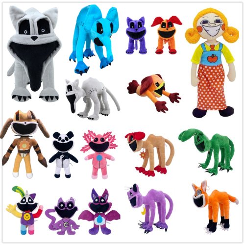 Imagen de Peluche Sonriente de Animal Pequeño: Gato o Perro Suave y Adorable, Muñeco Miss Delight Ideal como Decoración y Regalo de Cumpleaños para Niños