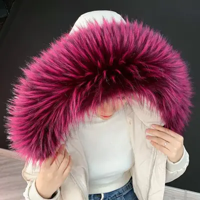 Image de Faux Col Fourrure Ratón Laveur Détachable - Hiver Chic & Chaud