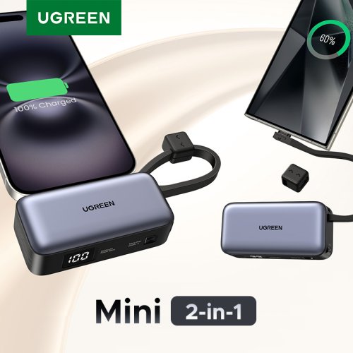 Afbeelding van Ugreen Type-C Powerbank 5000mAh – Snel Opladen voor iPhone