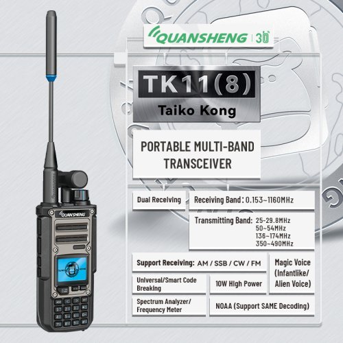Immagine di Quansheng TK118 – Walkie Talkie Potente Dual Band 10W