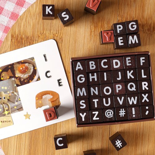 Zdjęcie 30 szt. Vintage angielskie litery symbole drewniane gumowe stempelki do drukowania DIY dekoracja scrapbooking drewniana pieczęć planer dzienny artykuły papiernicze