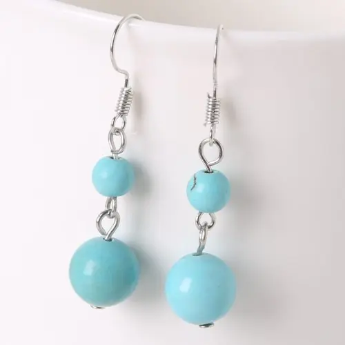 Image de Boucles d'oreilles Vintage en Pierres Naturelles