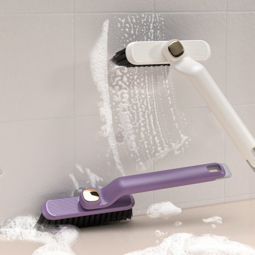 Image of Eco-Friendly 360° Rotating Crevice Cleaning Brush – Handheld Natural Bristle Tool for Bathrooms, Kitchens, and Tile Floors