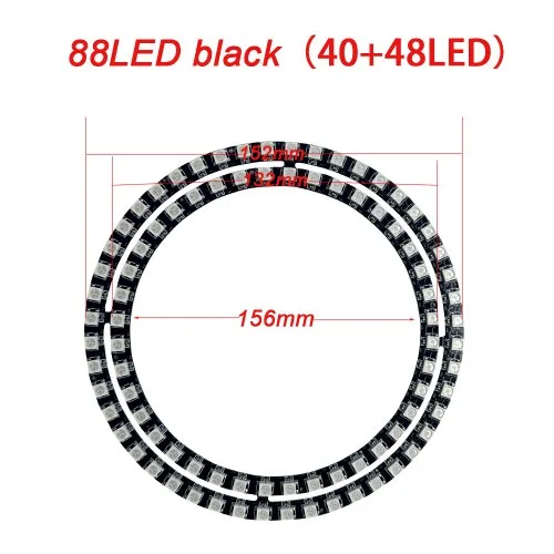 88Led zwart