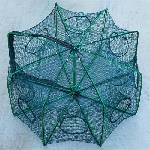 Image de Filet de Pêche Hexagonal Pliable - 6 Trouss pour Crustacés