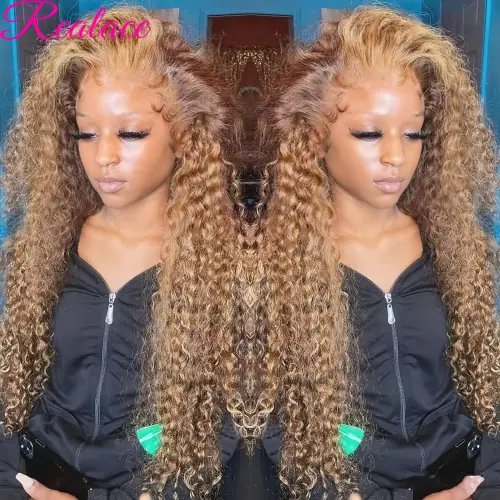 Image de Perruque Lace Front Bouclée Naturelle Cheveux Humains