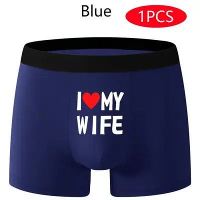 Image de Boxers Homme Cœur 'I Love My Wife' - Doux & Respirant