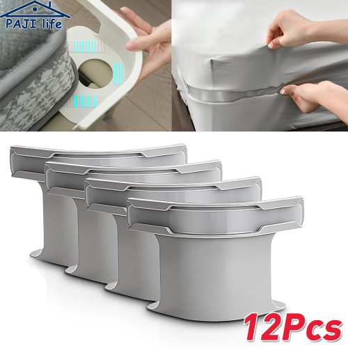 Image of Premium Elastic Bed Sheet Holder Straps – 4-Pack Fitted Sheet Clips with Non-Slip Grip for Secure Mattress Corner Fastening, Heavy-Duty Universal Fit for All Bed Sizes