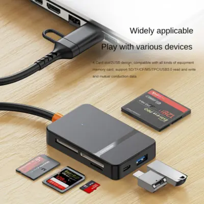 Image de Lecteur de Carte USB-C 8-en-1 Multifonctionnel