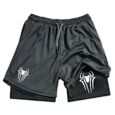Image de Shorts Y2K Hommes Imprimé Araignée - Sport & Gym