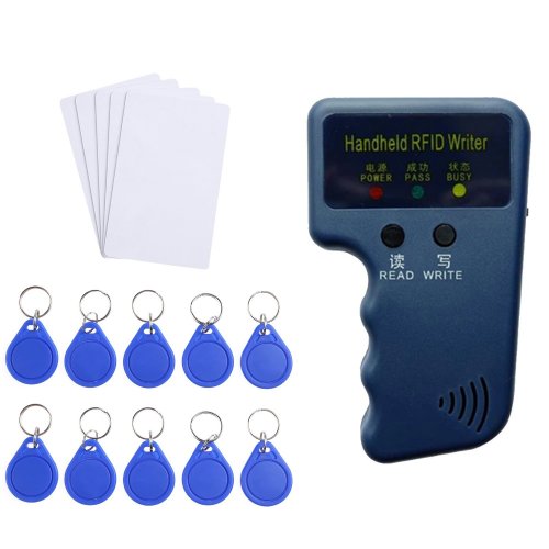 Image of Handheld RFID EM4100 ID Card Copier & Writer – 125kHz Access Control Reader, Smart Card Duplicator with 5-10PCS Tags Included