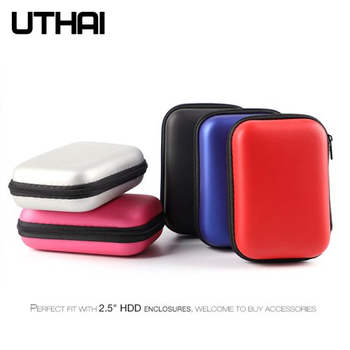 Afbeelding van Uthai T27 2.5" HDD Externe Harde Schijf Opbergtas met USB Kabel – Beschermende Carry Case voor PC en Laptop