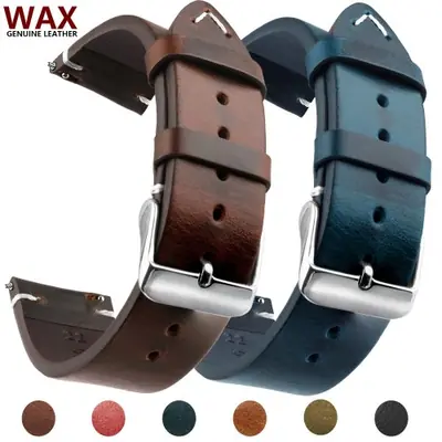 Image de Bracelet Montre Cuir Véritable - 18 à 24mm