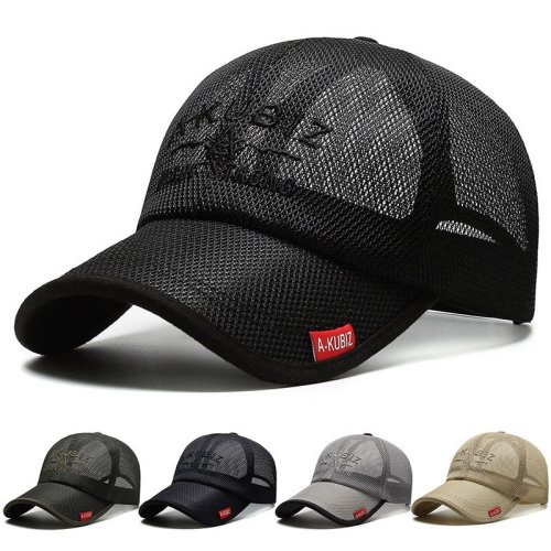 Imagen de Sombrero de Verano para Hombre y Mujer con Visera Bordada, Gorra de Béisbol de Malla Transpirable, Protección Solar UV, Diseño a la Moda con Letras Bordadas para Actividades al Aire Libre