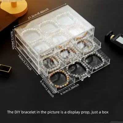 Image de Étui Bijoux DIY - 30 Grilles + 5 Tiroirs