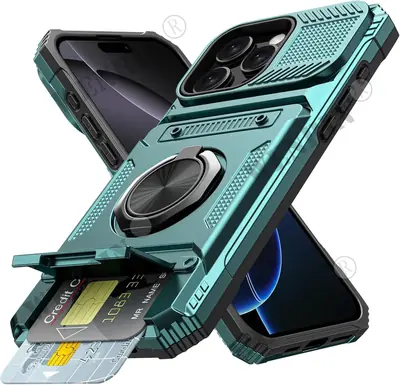 Image de Coque pour iPhone avec Anneau Rotatif Magnétique