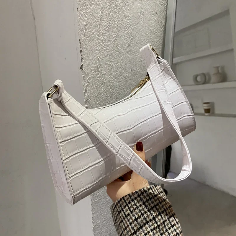Image of Elegant Retro Alligator Pattern Women's Small Handbag – PU Leather Crossbody, Clutch & Shoulder Bag for Everyday Use