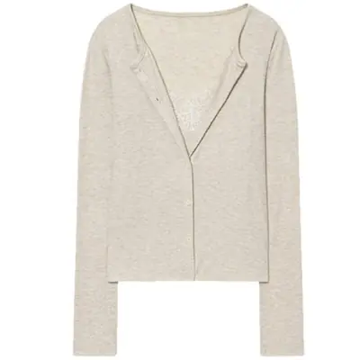 Image de Cardigan Tricoté Chic Dentelle - Automne/Printemps