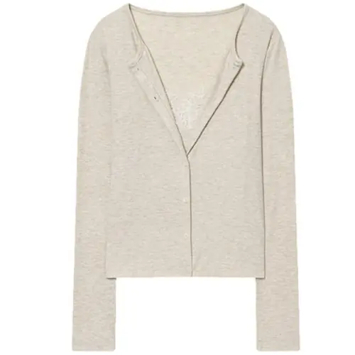 Image de Cardigan Tricoté Chic Dentelle - Automne/Printemps