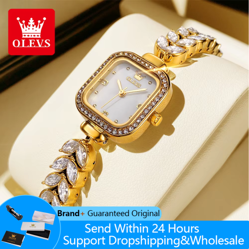 Afbeelding van Elegant Vierkant Dameshorloge met Stalen Band