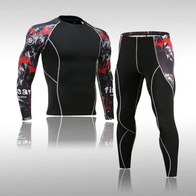 Image de Combinaison de Sport Homme Compression Séchage Rapide