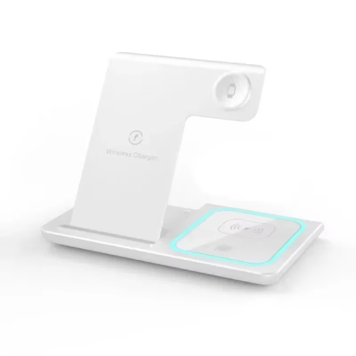 Afbeelding van 3-in-1 draadloze oplaadstation, opvouwbaar, snel opladen, geschikt voor iPhone 17, 16, 15, 14, 13, 12, 11, X, 8, Apple Watch en Airpods