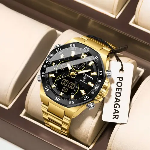 Image de Montre Homme Sportive LED Étanche - Acier Inoxydable