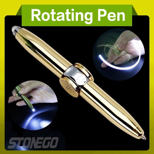 Immagine di Penna a Sfera Giroscopio Stonego con Luce LED per Ridurre lo Stress e Migliorare la Concentrazione