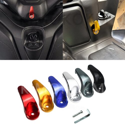 Afbeelding van Universele Motorfiets Bagagehaak met Helmhouder en Tas Hanger voor Yamaha XMAX, NMAX, NVX, Aerox – Zwart, Robuust en Makkelijk te Monteren