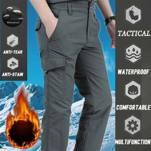 Imagen de Pantalones Cargo Tácticos para Hombre de Terciopelo Transpirable y Secado Rápido, con Múltiples Bolsillos, Informal y Cálido para Otoño e Invierno 2024