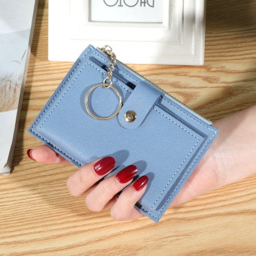 Image of Ultra-Slim Multi-Functional Coin Purse with Zipper Closure – Compact Travel Card Case for Everyday Use
